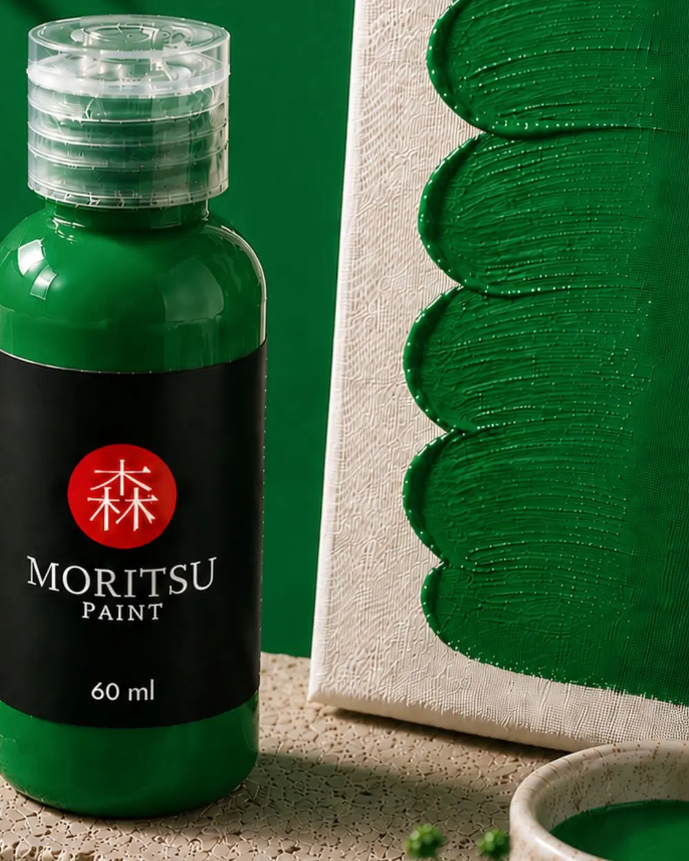 Moritsu Premium Acrylic Paint warna Emerald Green